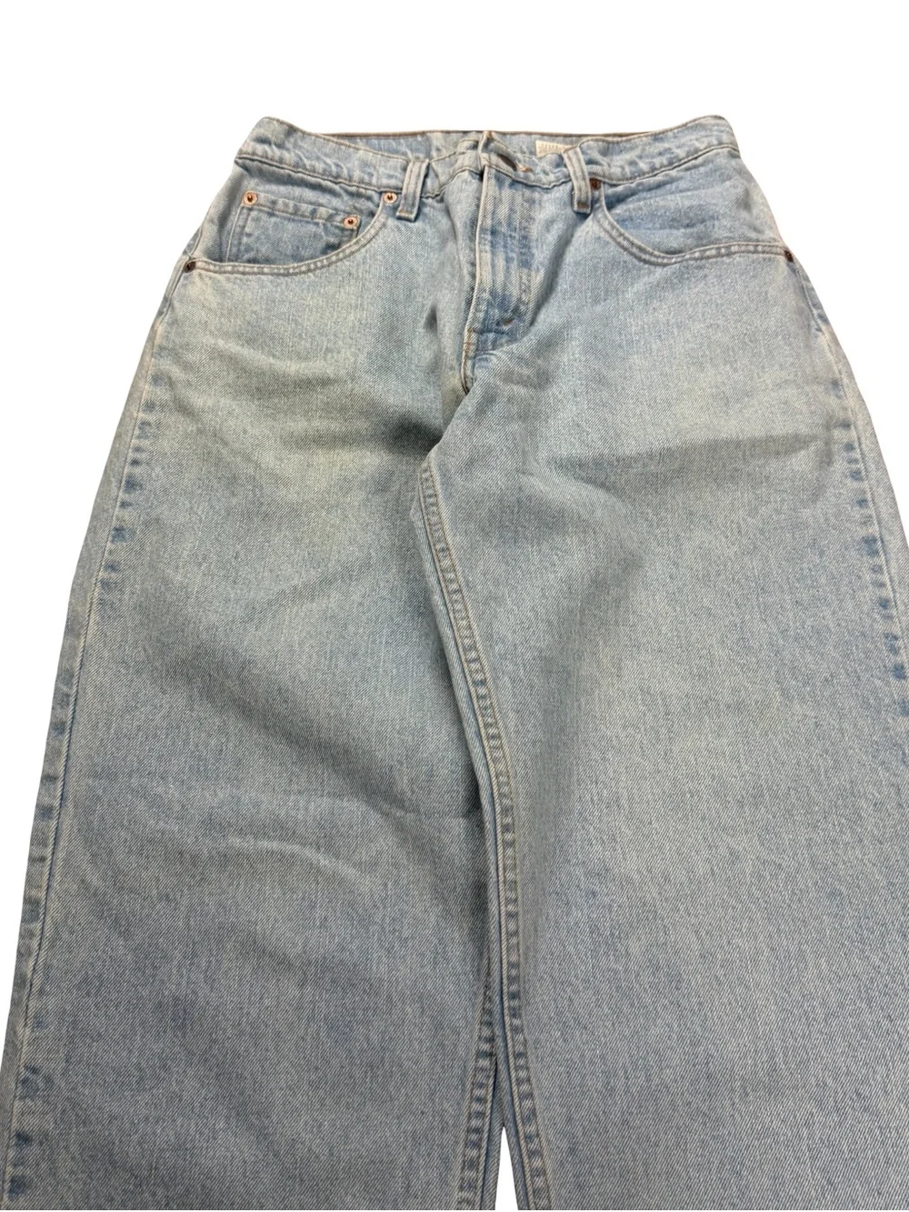 Vintage 90s Levis 560 Loose Fit Tapered Leg Light Wash Blue Jeans Size 32x32